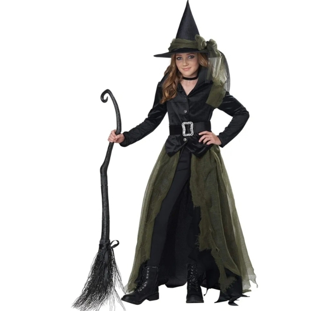 California Costumes Black and Green Witch Costumebsize Medium 8/10
